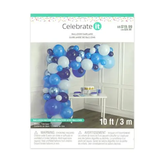 10ft. Blue Balloon Garland by Celebrate It&trade; {4}