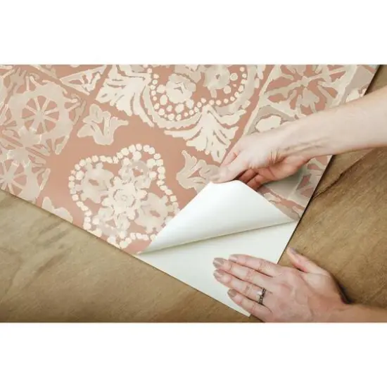 RoomMates Marrakesh Tile Peel & Stick Wallpaper Clay/Gray {9}