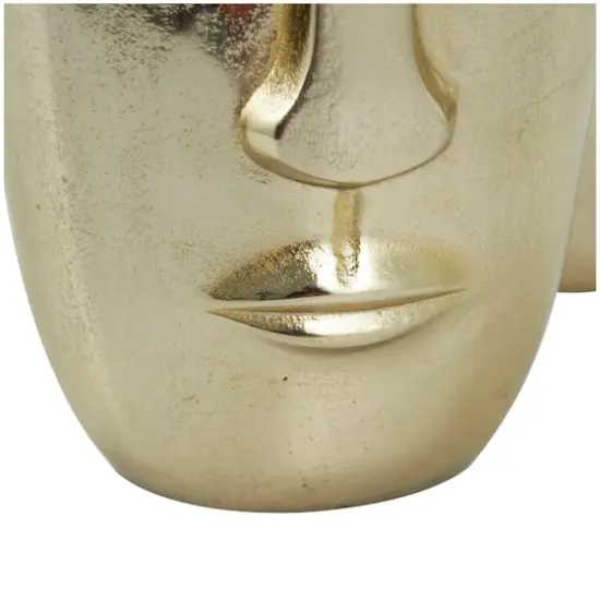 Gold Glam Aluminum Face Vase Set {10}