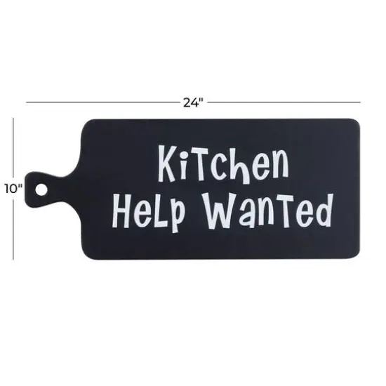 Black MDF Modern Farmhouse Wall Decor, 10" x 24" x 1" {6}