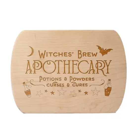 Witches Brew Apothecary 8" x 11" Maple Oval Cutting Board {1}