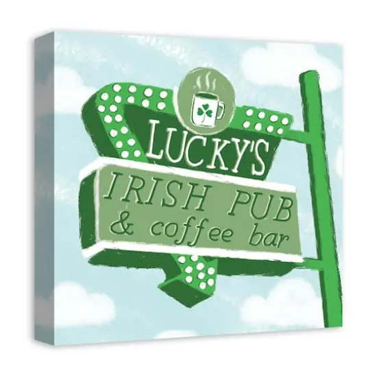 Lucky's Irish Pub & Coffee Bar Canvas Wall Art {5}