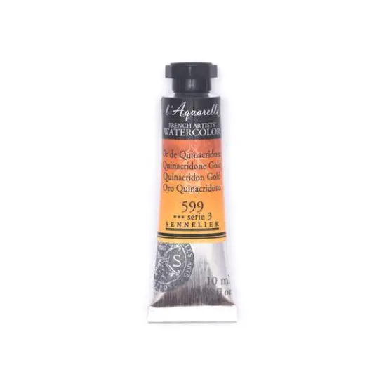 Sennelier French Artists' Watercolor, 10mL 599 Quinacridone Gold S3 {1}