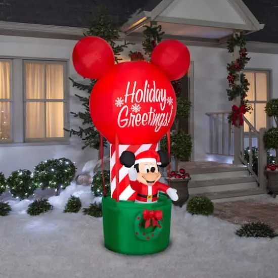 7ft. Airblown&reg; Inflatable Mickey Mouse in Hot Air Balloon {5}