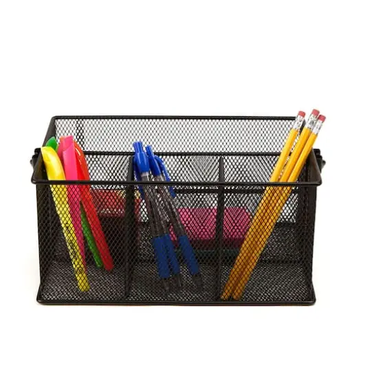 Mind Reader Black Storage Basket Organizer and Utensil Holder, 2ct. {5}