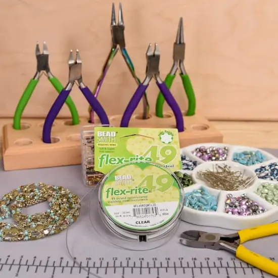 The Beadsmith&reg; Flex-rite&reg; 0.024" Clear 49 Strand Wire, 30ft. {7}