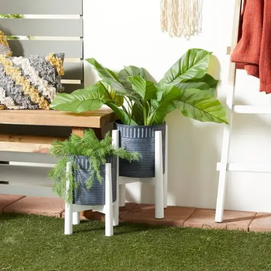 Black Metal Boho Planter Set {7}