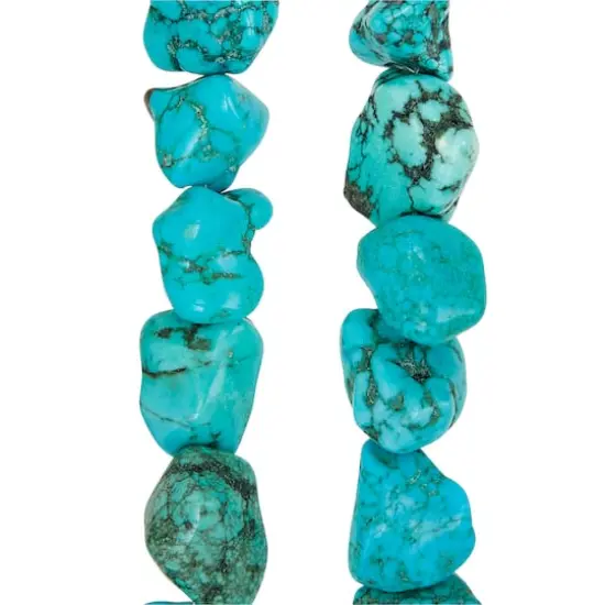 Turquoise Dyed Howlite Nugget Beads by Bead Landing&trade; {1}