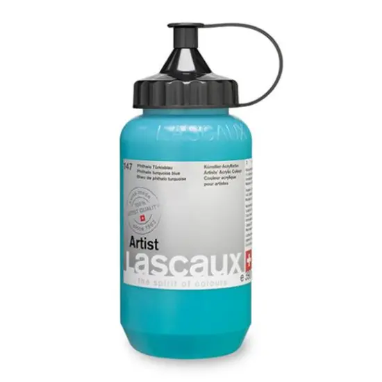 Lascaux Artist Acrylic Paint, 390mL 147 Phthalo Turquoise Blue {1}