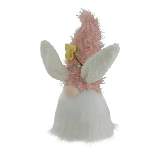 12" Pink & White Easter Bunny Gnome Head Figure {5}