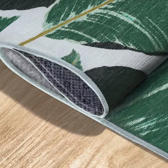My Magic Carpet Hojas Rainforest Washable Rug Mint {4}