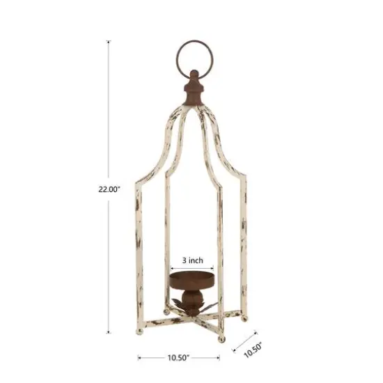 Glitzhome&reg; 22" Farmhouse Distressed Metal Lantern, 2ct. {8}