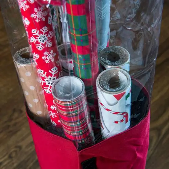 Santa's Bag Christmas Wrapping Paper Storage Container {11}