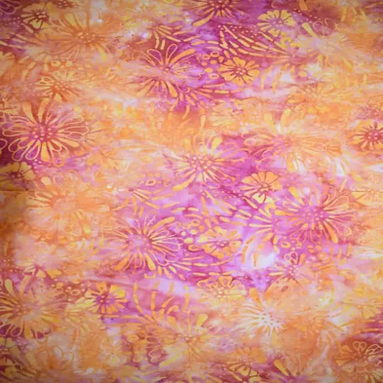 Feldman Premium Indonesian Batik Pink & Orange Tie Dye Cotton Fabric {4}