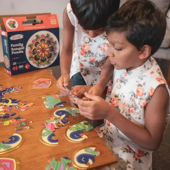 Kulture Khazana Family Rangoli Diwali 150 Piece Puzzle {4}