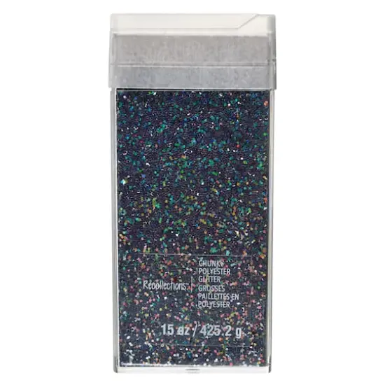 Black Chunky Polyester Glitter by Recollections&trade; {4}
