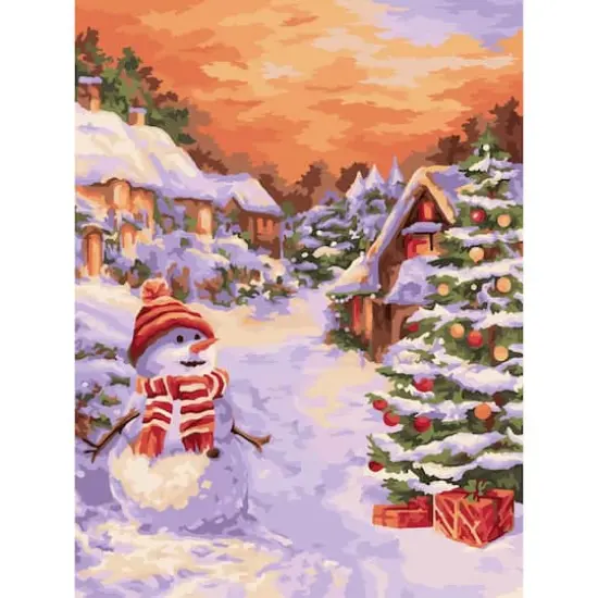 Crafting Spark Christmas Village Painting by Numbers Kit {1}