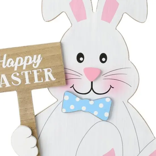 Glitzhome&reg; 30.75" Easter Stacked Bunny Wooden Porch D&eacute;cor {7}