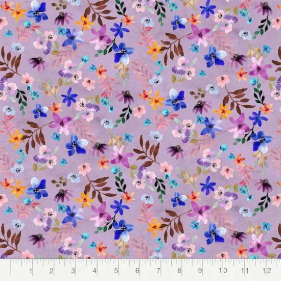 Fabric Editions Purple Bellino Foliage Cotton Fabric {3}