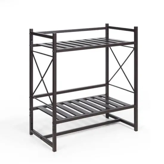 SunnyPoint 20" 2-Tier Metal Shelf Oil Rubbed Bronze {1}