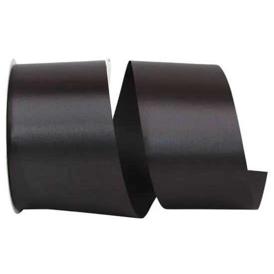 JAM Paper 2.5" x 50yd. Single Face Satin Allure Ribbon Gunmetal Gray {1}
