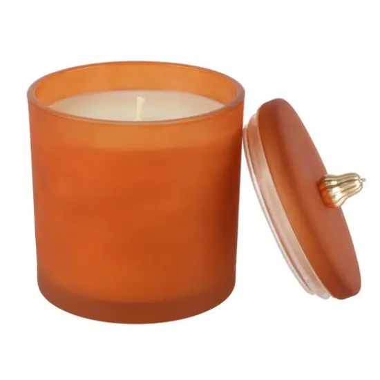 14oz. Scented Fall Icon Filled Candle in Frosted Glass Jar by Ashland&reg; Spiced Pumpkin/Gourd Figure {3}