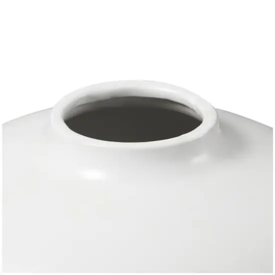 14" Modern Ceramic Vase White {5}