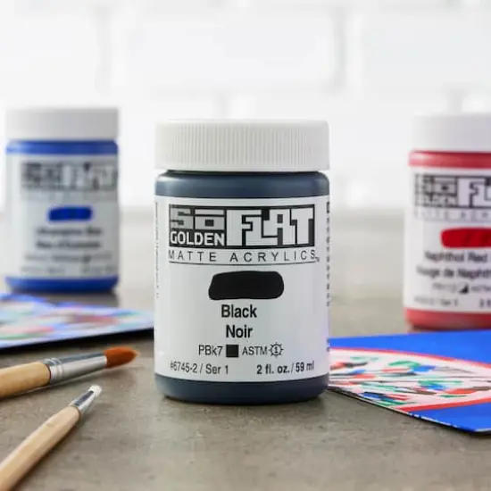 Golden&reg; 2oz. SoFlat Matte Acrylic Paint Black {3}