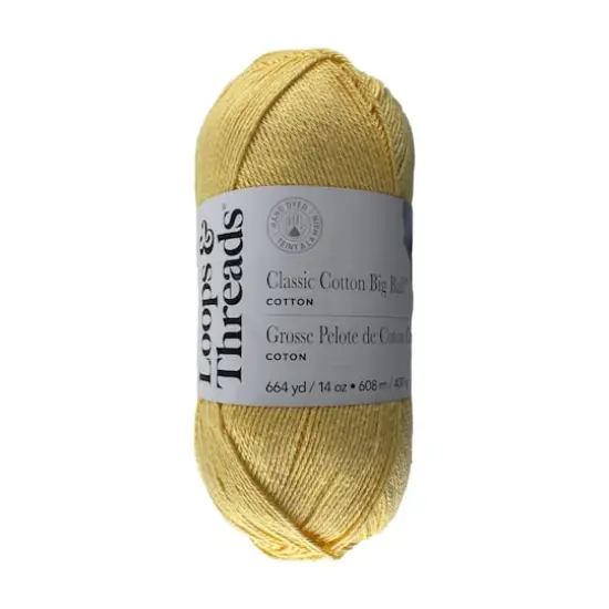 Classic Cotton Big Ball&trade; Solid Yarn by Loops & Threads&reg; Banana {1}