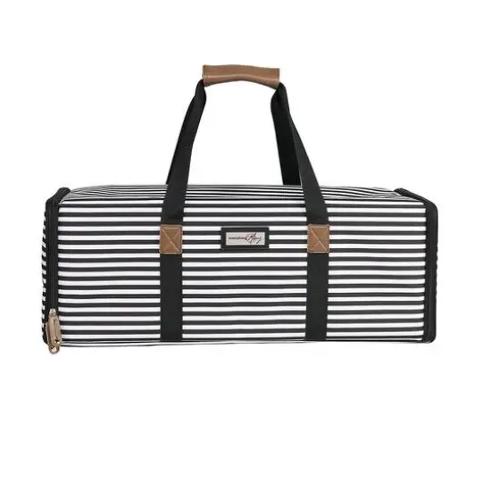 Everything Mary Black & White Stripes Die-Cut Machine Carrying Case {2}