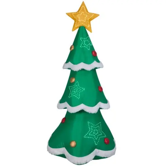7.5ft. Lightshow Airblown&reg; Inflatable Mixed Media Sewn-In Micro LED Christmas Tree {1}