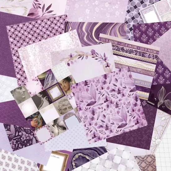 12" x 12" French Lavender Paper Pad by Recollections&trade;, 58 Sheets {3}