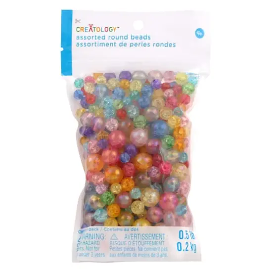 1/2lb. Crackle Mix Round Beads by Creatology&trade; {1}