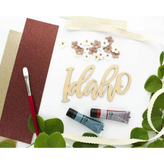 Leisure Arts&reg; 7" Wood Idaho Word {5}