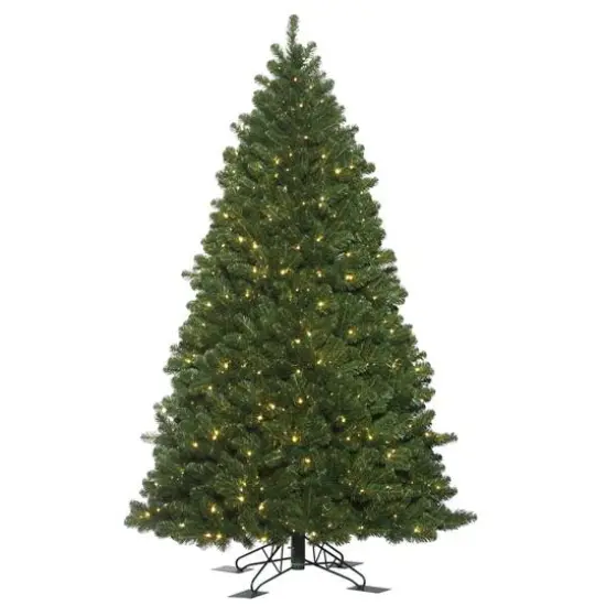 5.5ft. Pre-Lit Oregon Fir Outdoor Artificial Christmas Tree, Warm White Wide Angle LED Lights {1}