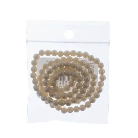 Preciosa Maxima 4mm Pearlescent Glass Nacre Pearls, 100ct. Pearlescent Cream {3}