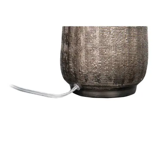 Hello Honey&reg; 18" Metallic Glazed Terracotta Table Lamp with Linen Shade {5}