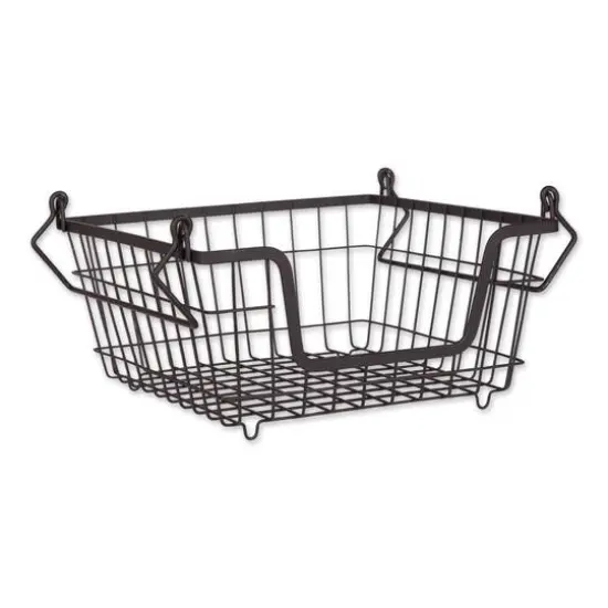 DII&reg; Small Square Metal Basket Black {7}