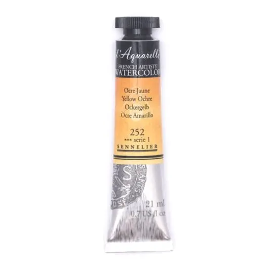 Sennelier French Artists' Watercolor, 21mL 252 Yellow Ochre S1 {1}