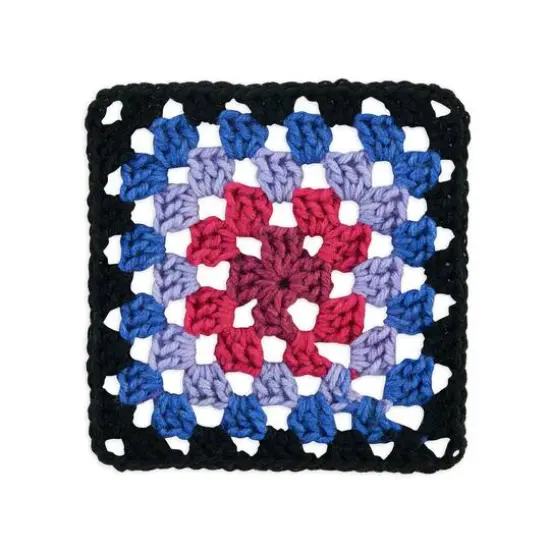 Red Heart&reg; All in One&trade; Granny Square&trade; Yarn Black - Hyper Violet {4}