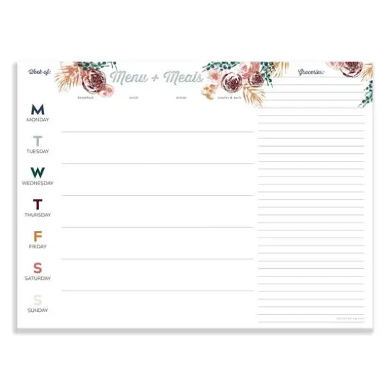 TF Publishing Floral Weekly Meal Planning Pad {3}