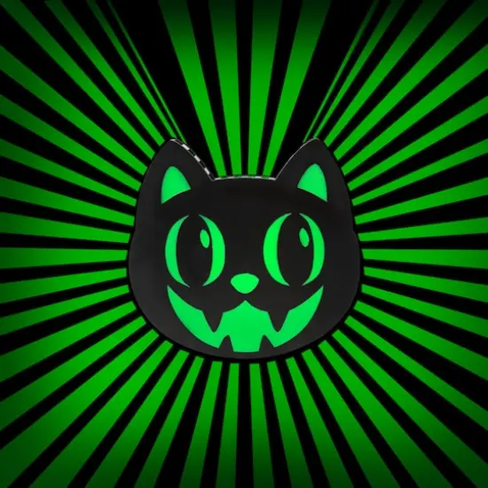 8" Radiant Shadows&trade; Black Cat Green Light by Ashland&reg; {1}