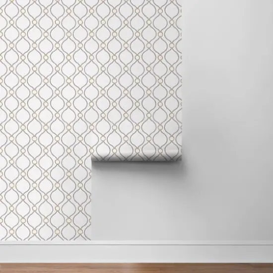 Surface Style Curveball Peel & Stick Wallpaper Platinum {10}