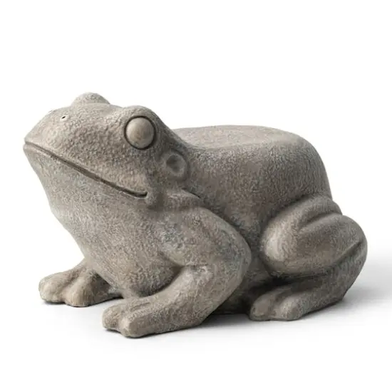 Glitzhome&reg; 15.25" Frog Garden Statue Planter Stand {1}