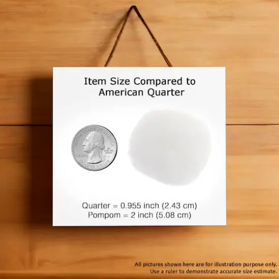 John Bead 2" Pom Poms, 50ct. White {3}