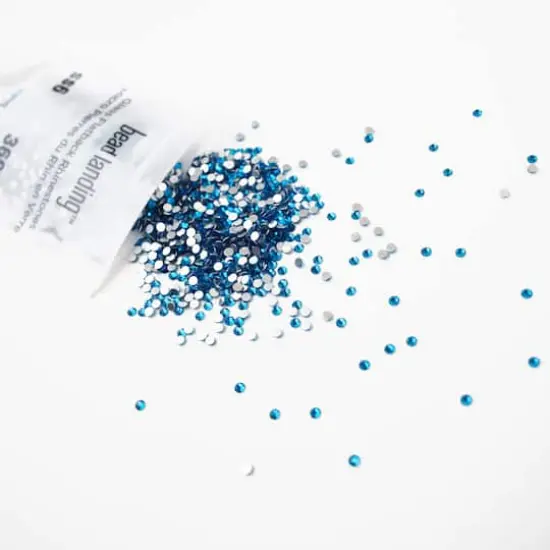 SS6 Glass Round Flatback Rhinestones by Bead Landing&trade; Capri Blue {3}