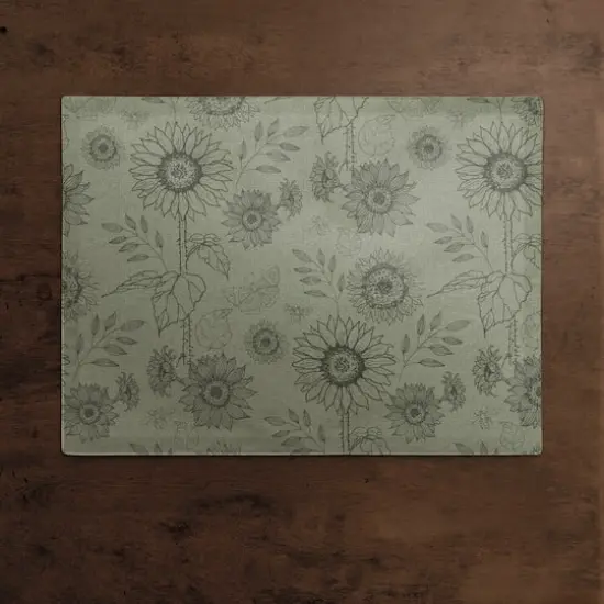 Sunflower Icons Cotton Twill Placemat Green {3}