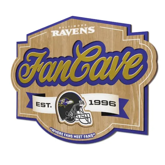 NFL Fan Cave Sign Baltimore Ravens {1}