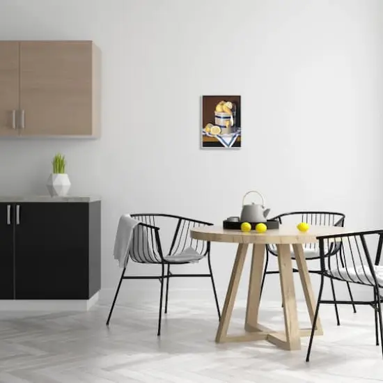 Stupell Industries Still-Life Country Lemon Peel in Jar Wall Art in Gray Frame {3}