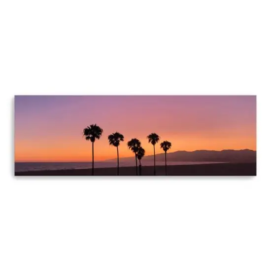Sunset on Santa Monica Canvas Giclee {1}